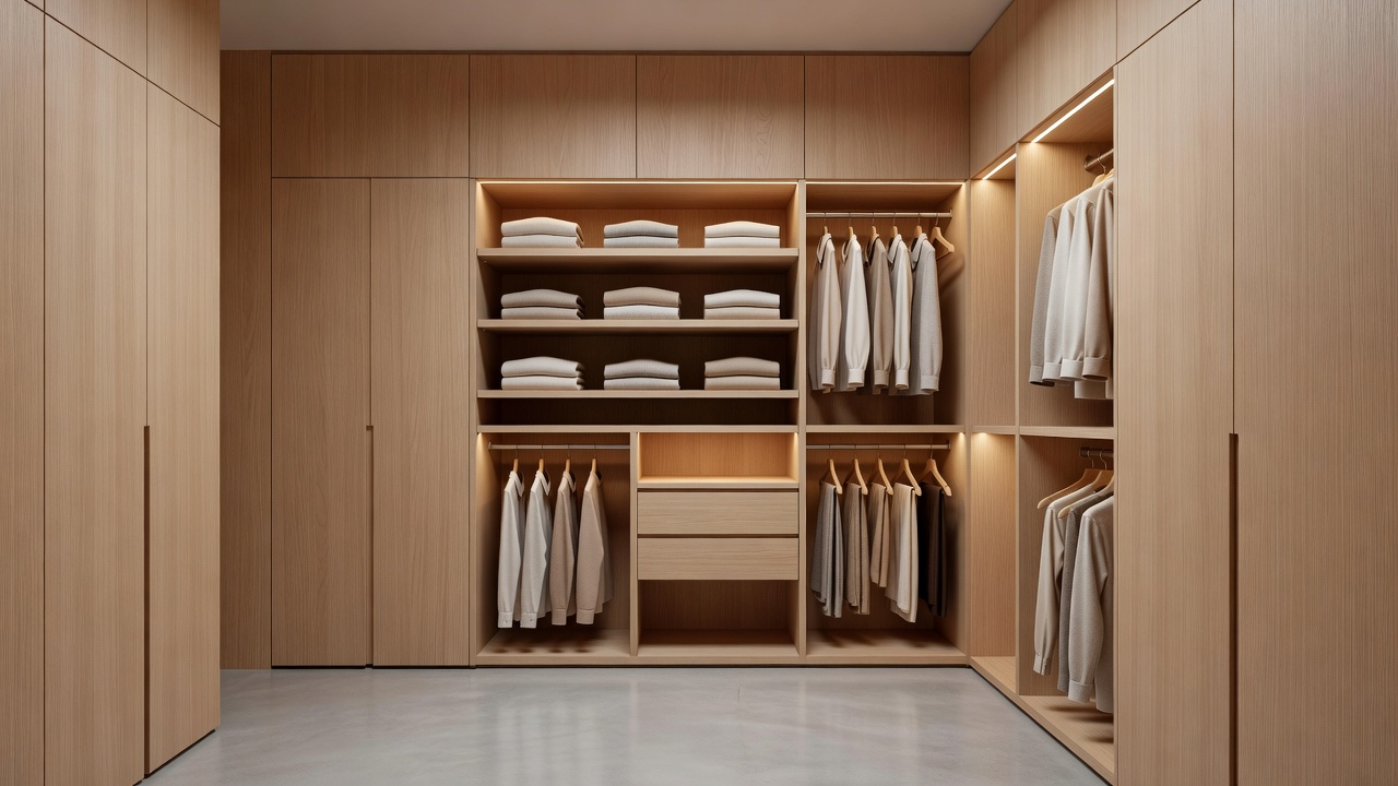 Wood Cabinetry Closet