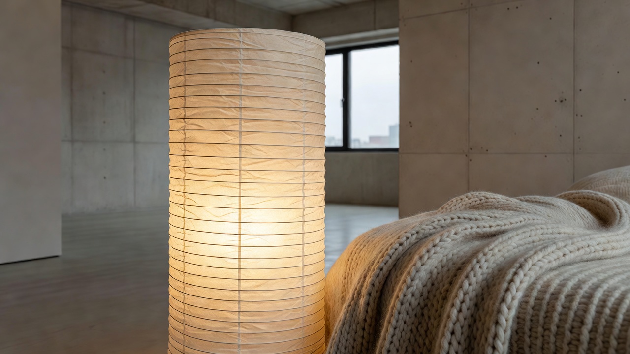 Washi Lamp Detail